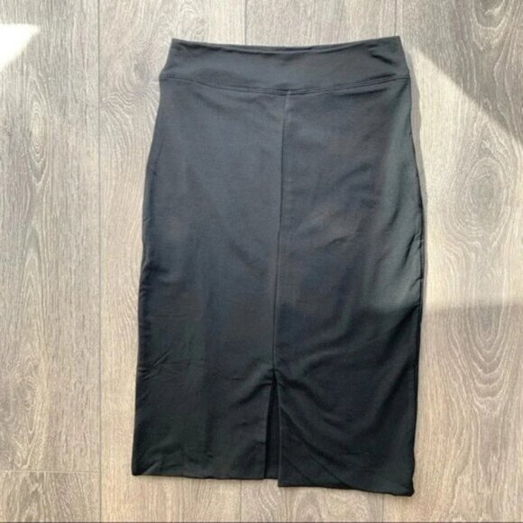 LNA Skirt Slit Mini High Rise Waist Bodycon Pencil Black Stretch Jersey Size S - Picture 4 of 16